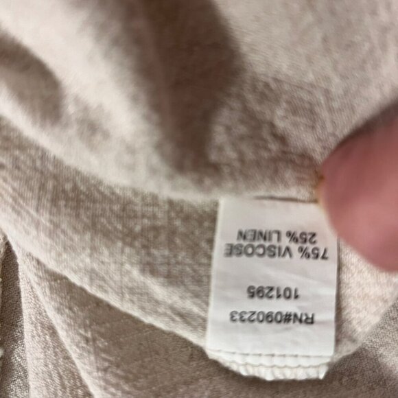 LA HEARTS Sz Sm Linen Blend adjust Spaghetti Strap Mini Dress Ruffle Hem Boho - Picture 9 of 12